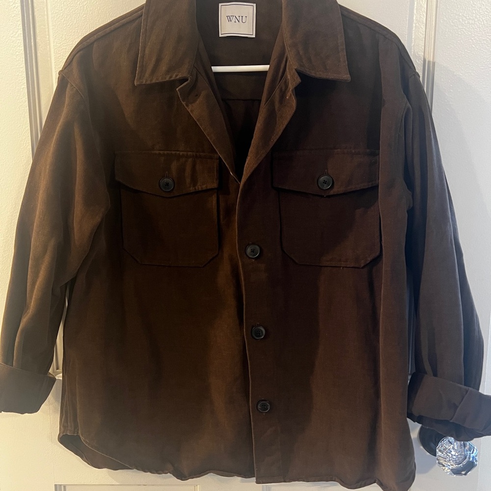 WNU Women's Brown Button Down Shirt